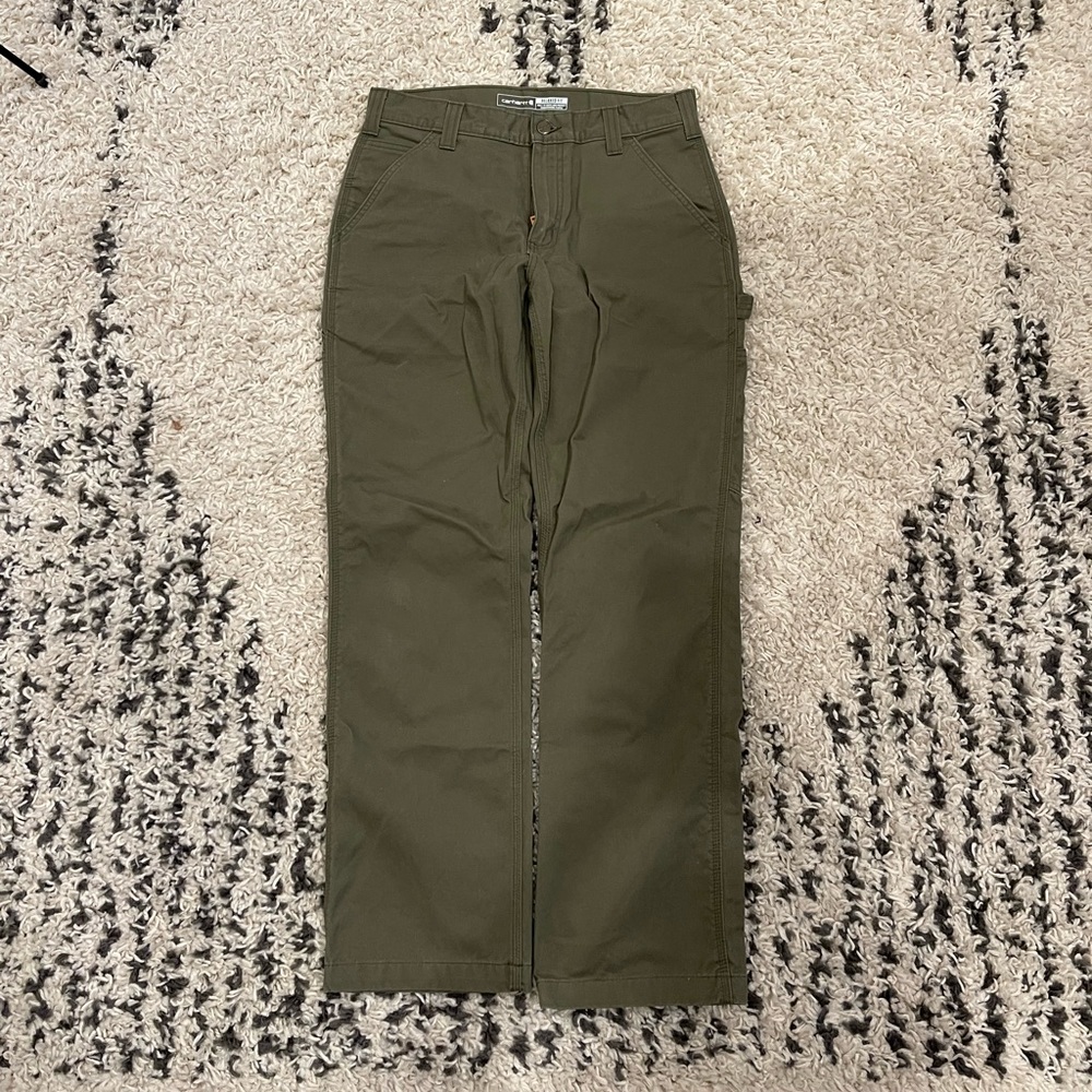 carhartt carpenter pants olive green size 31